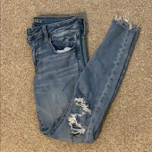 American Eagle Destroyed Jeggings sz6